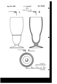 Jenkins Footed Tumbler Design Patent D 90520-1