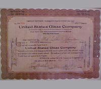 U. S. Glass Stock Certificate