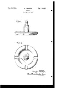 Brockway Ash Tray Design Patent D110097-1