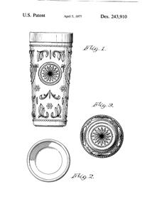 Brockway Concord Tumbler Design Patent D243910-2
