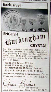English Buckingham Crystal Ad