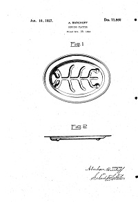 Fry Serving Platter Design Patent D 71860-1