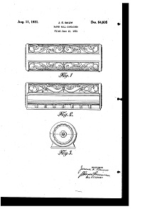 Fry Dermex Facial Tissue Roll Container Design Patent D 84805-1