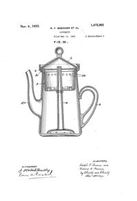 Fry Coffeepot Patent 1472901-2