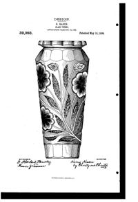 Fry Cut Vase Design Patent D 39993-1