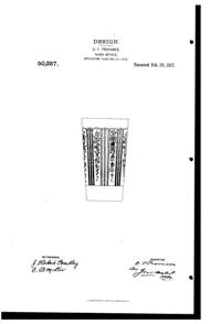 Fry #7715 Sheraton Tumbler Design Patent D 50357-1