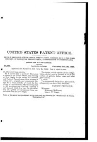 Fry Etched Goblet Design Patent D 50358-2