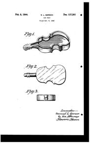 Dell Violin Ash Tray Design Patent D137261-1