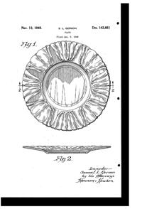 Dell Tulip Plate Design Patent D142851-1
