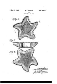 Dell Starfish Dish Design Patent D144781-1