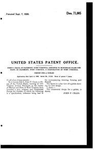 Monongah #6102 Goblet Design Patent D 71005-2