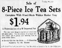 Dunbar #1146 8-Piece Iced Tea Set Advertisement