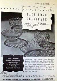 Westmoreland Lace Edge Glass Ad