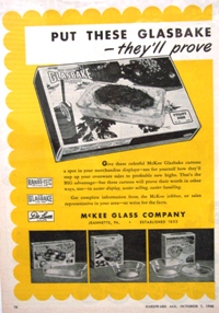McKee Glass Co. Glasbake Ad Part 1