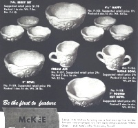 McKee Milk Glass Advertisement, Chain Store Age, 1952