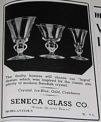 Seneca Glass Ingrid Ad