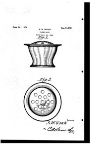Co-Operative Flint Flower Frog & Bowl Design Patent D 64970-1