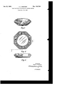 Pitman-Dreitzer Faceted Ash Tray Design Patent D124739-1