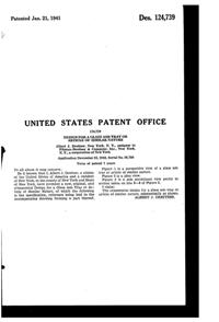 Pitman-Dreitzer Faceted Ash Tray Design Patent D124739-2