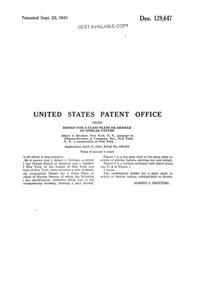 Pitman-Dreitzer Peach Plate Design Patent D129647-2