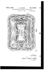 Pitman-Dreitzer Covered Serving Dish Design Patent D131465-1