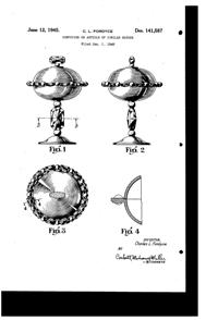 Pitman-Dreitzer Jewel Covered Compote Design Patent D141587-1