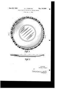 Pitman-Dreitzer Jewel Plate Design Patent D141680-1