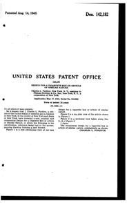 Pitman-Dreitzer Jewel Cigarette Box Design Patent D142182-2