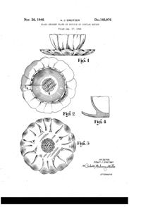 Pitman-Dreitzer Floral Dessert Cup Design Patent D145976-1