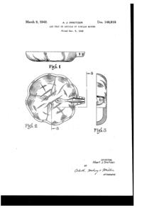 Pitman-Dreitzer Ash Tray Design Patent D148918-1
