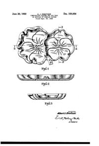 Pitman-Dreitzer Pansy Coaster/Ash Tray Design Patent D159056-1