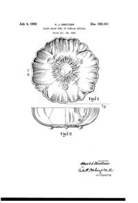 Pitman-Dreitzer Floral Salad Bowl Design Patent D159191-1