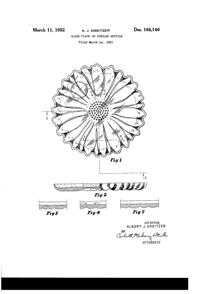 Pitman-Dreitzer Floral Plate Design Patent D166146-1