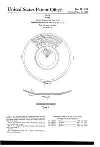 Pitman-Dreitzer Park Lane Plate Design Patent D181345-1