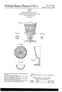 Pitman-Dreitzer Park Lane Goblet Design Patent D181347-1