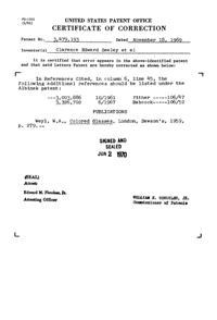 Anchor Hocking Yellow Glass Patent 3479193-3