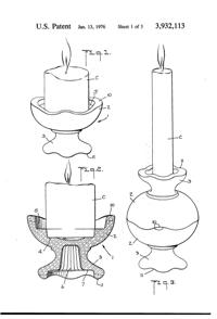 Anchor Hocking # 992 Candle Stax Candle Holder Patent 3932113-2
