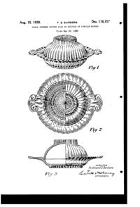 Anchor Hocking Butter Dish Design Patent D116157-1