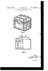 Anchor Hocking Trunk Bank Design Patent D126549-1