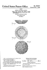 Anchor Hocking Soreno Ash Tray Design Patent D203957-1