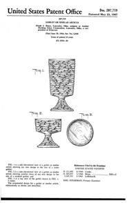 Anchor Hocking Soreno Goblet & Sherbet Design Patent D207719-1