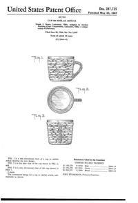 Anchor Hocking Soreno Cup Design Patent D207725-1