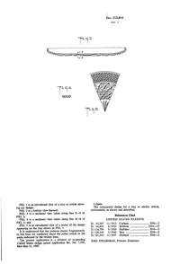 Anchor Hocking Wexford Sandwich Plate Design Patent D212814-2