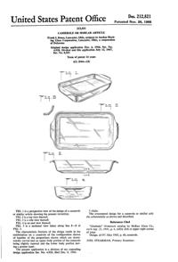 Anchor Hocking Fire-King Baking Pan Design Patent D212821-1