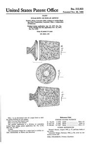 Anchor Hocking Soreno Sugar Bowl Design Patent D212823-1