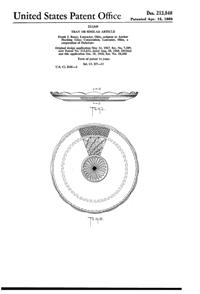 Anchor Hocking Wexford Sandwich Plate Design Patent D213840-1