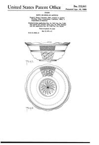 Anchor Hocking Wexford Bowl Design Patent D213841-1