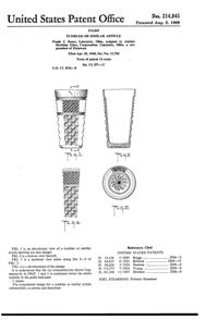 Anchor Hocking Wexford Tumbler Design Patent D214845-1