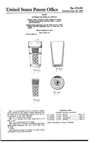 Anchor Hocking Wexford Tumbler Design Patent D215463-1