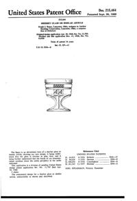 Anchor Hocking Wexford Sherbet Design Patent D215464-1